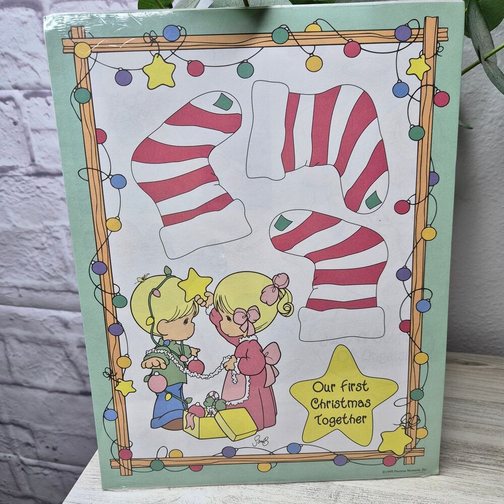 Vtg 1998 Precious Moments Our First Christmas Together Die Cut Punch Out Accents
